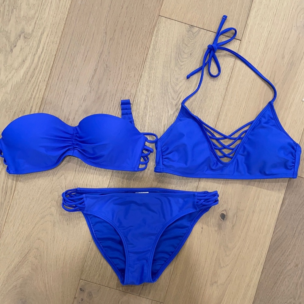 Purple-blue bikini set